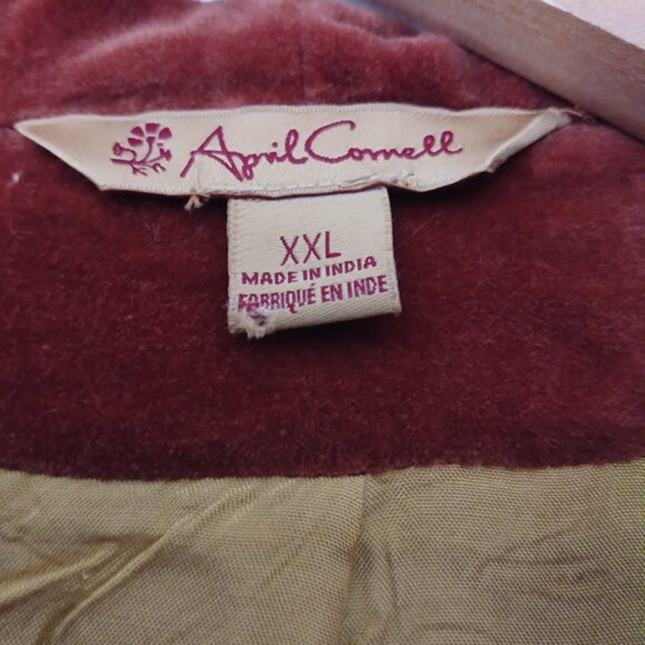 Vintage April Cornell XXL Coat Velvet - Picture 2 of 6